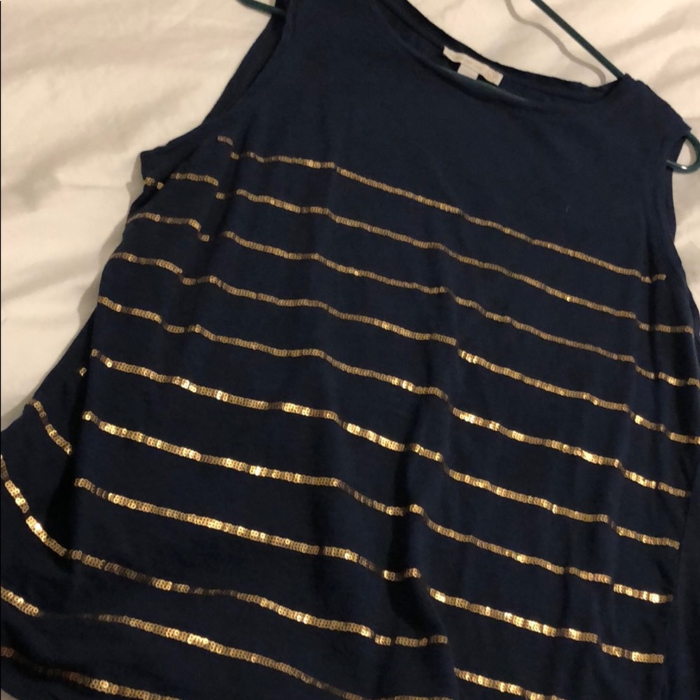 Navy blue sleeveless top